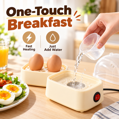 Automatic Egg Steamer – Cook 7–14 Eggs at Once with One-Touch Auto Shut-Off