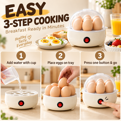 Automatic Egg Steamer – Cook 7–14 Eggs at Once with One-Touch Auto Shut-Off-1