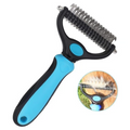 🐾Double-Sided Pet Grooming Brush – Hurtless Shedding & Dematting Undercoat Rake for Dogs and Cats