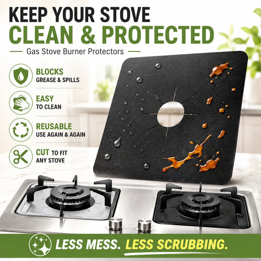 Reusable Gas Stove Burner Covers – Non-Stick Cooktop Protectors for Easy Cleaning-1