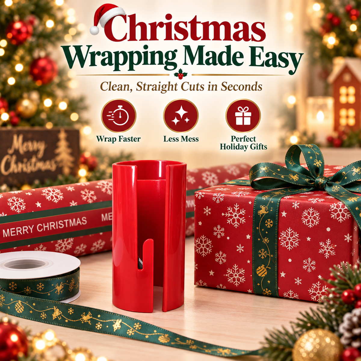 🎄 Christmas Wrapping Made Easy – Paper Cutter & Gift Wrap Kits ✂️