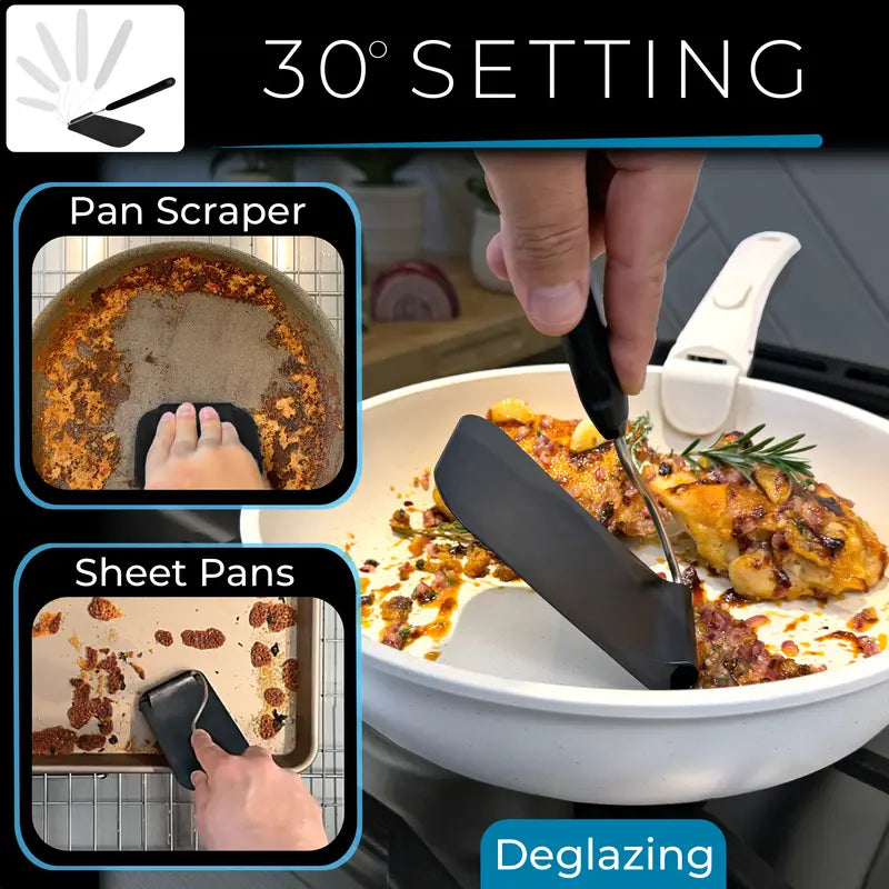 Multi-Purpose Easy-Flip Spatula with 2 Silicone Heads-1