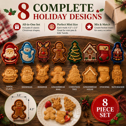 🎄 Buy 1 Get 1 FREE | Christmas Mini Pie Press Mold – Choose Any 2 Designs-1