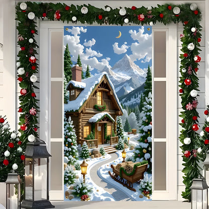 🎅 Christmas Door Cover Collection – Festive Full-Door Holiday Decor
