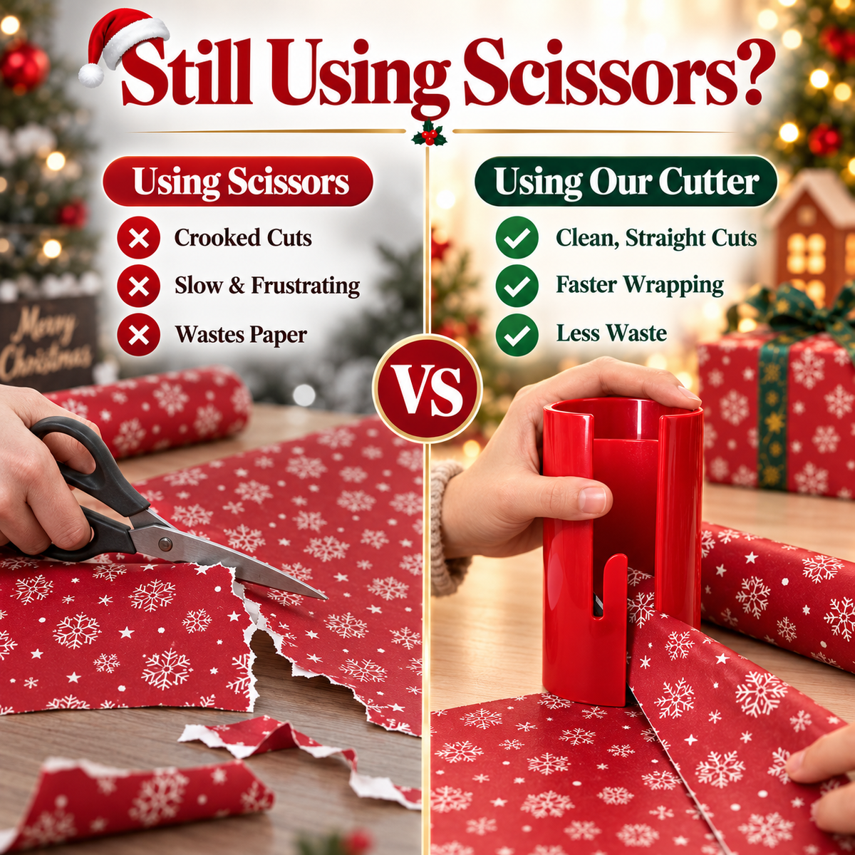 🎄 Christmas Wrapping Made Easy – Paper Cutter & Gift Wrap Kits ✂️