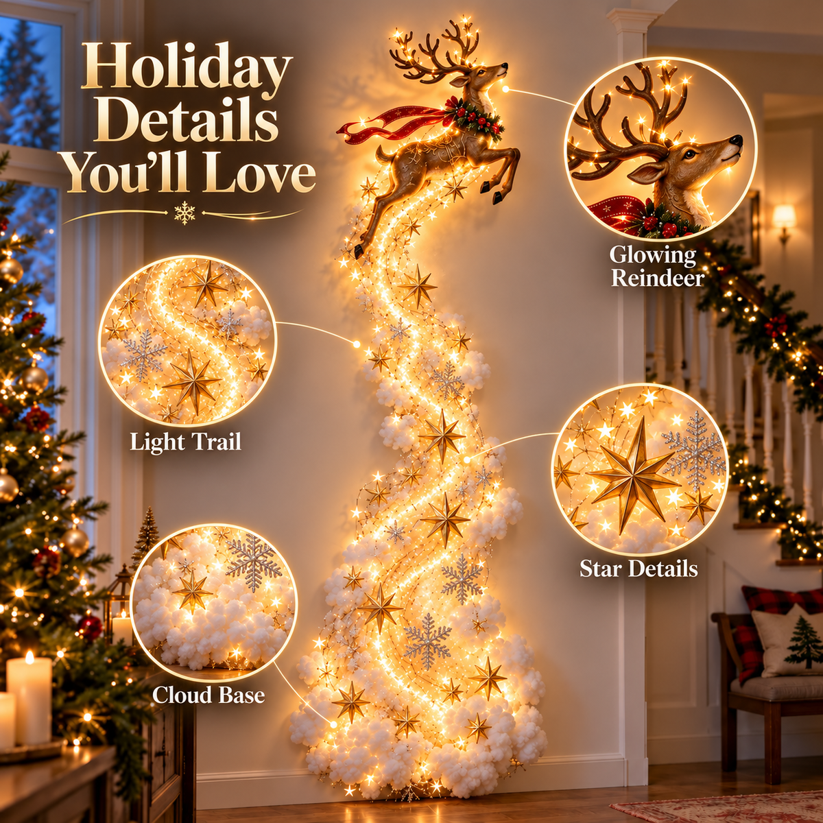 ✨ Christmas Magic Trail – Premium Illuminated Christmas Statement Décor 🎄