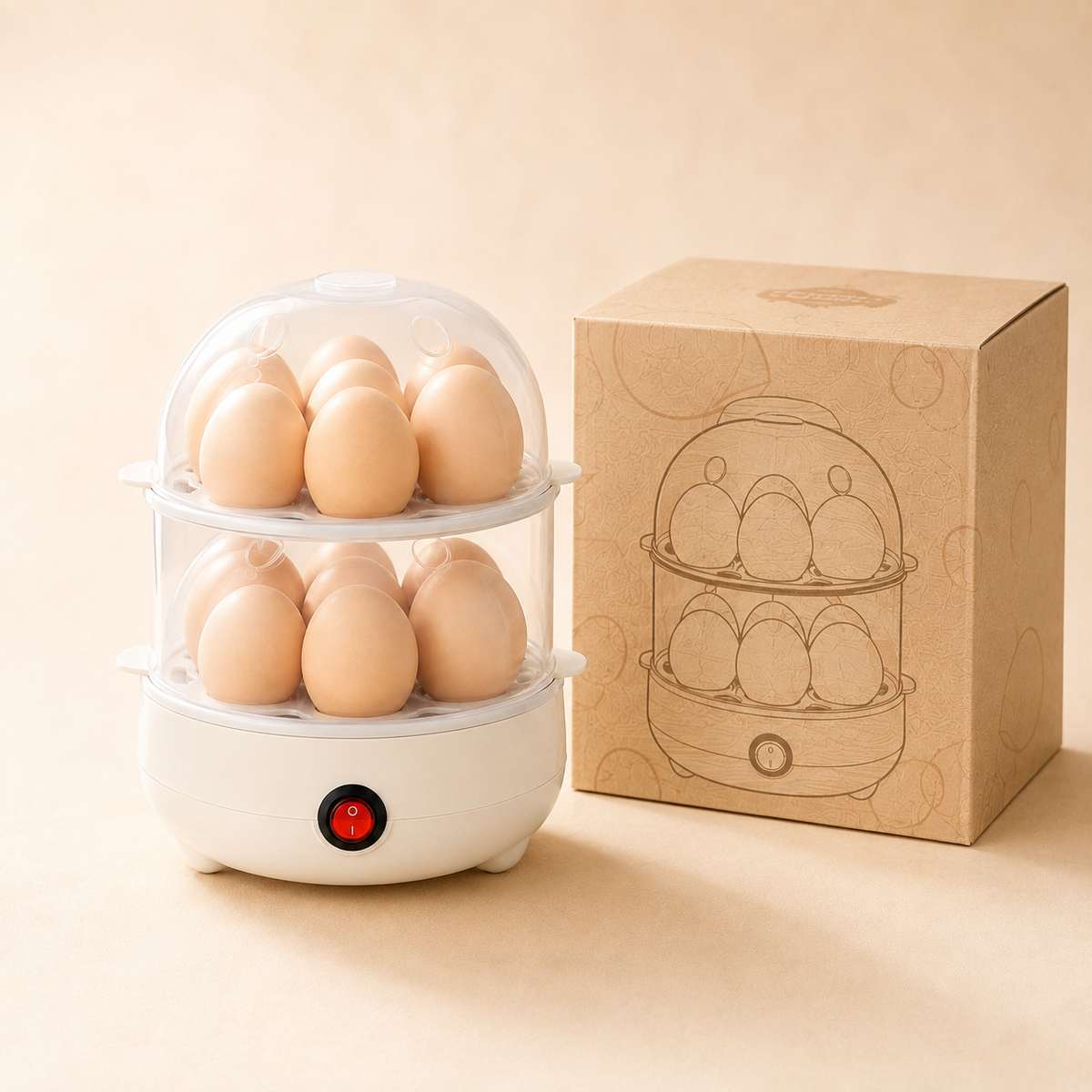 Automatic Egg Steamer – Cook 7–14 Eggs at Once with One-Touch Auto Shut-Off-1