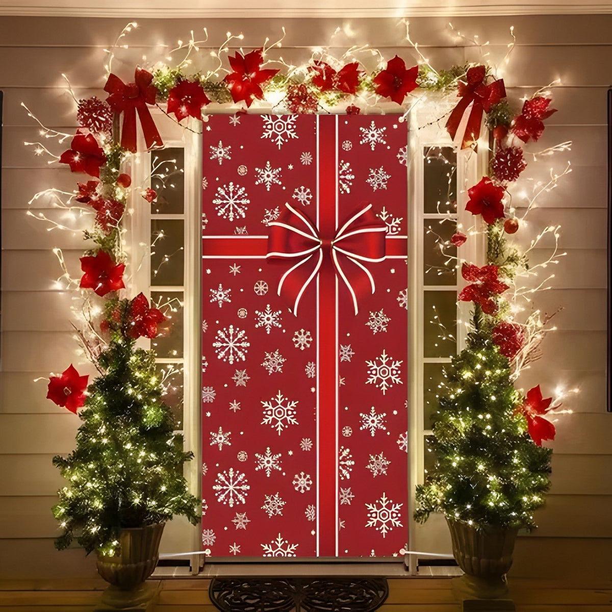 🎅 Christmas Door Cover Collection – Festive Full-Door Holiday Decor