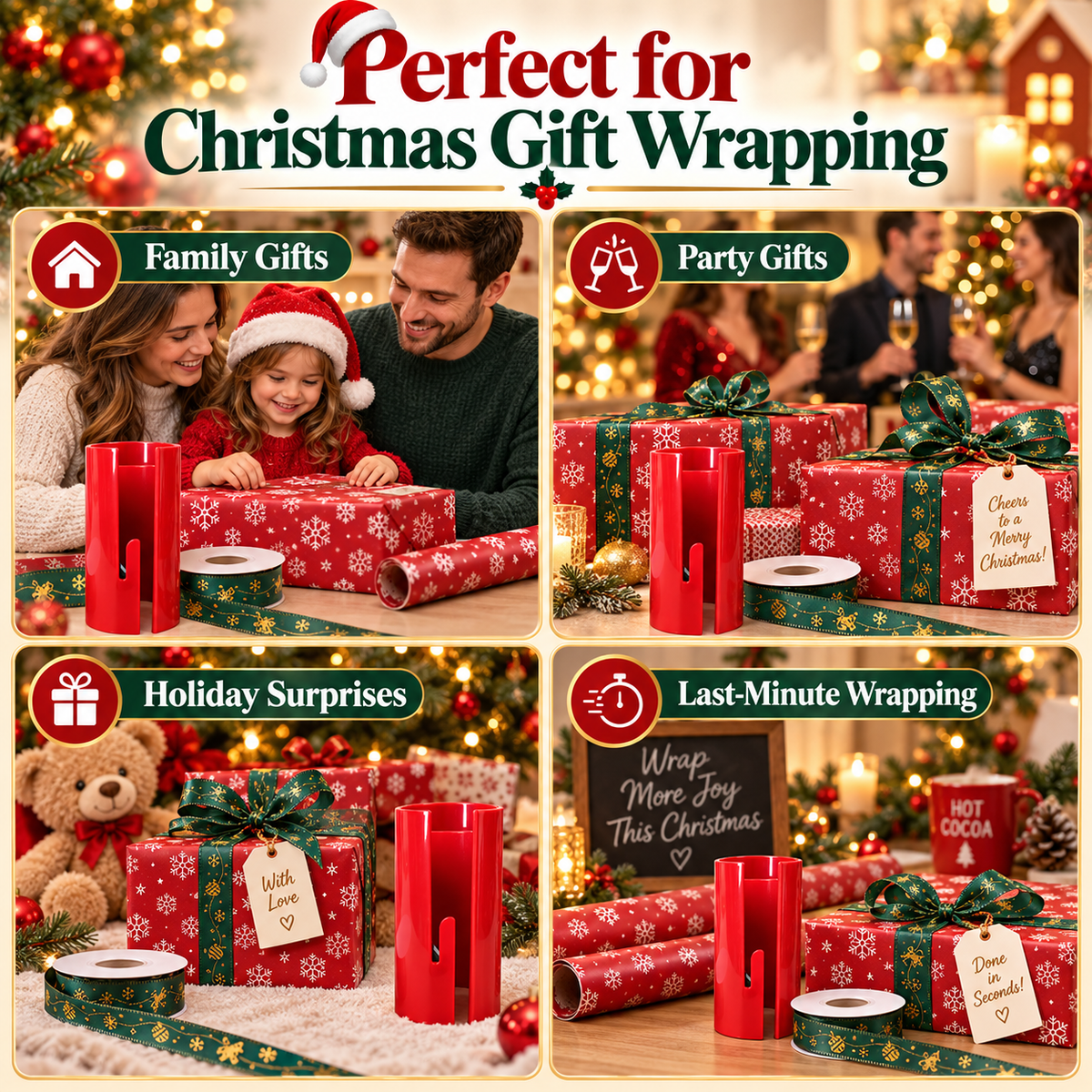 🎄 Christmas Wrapping Made Easy – Paper Cutter & Gift Wrap Kits ✂️