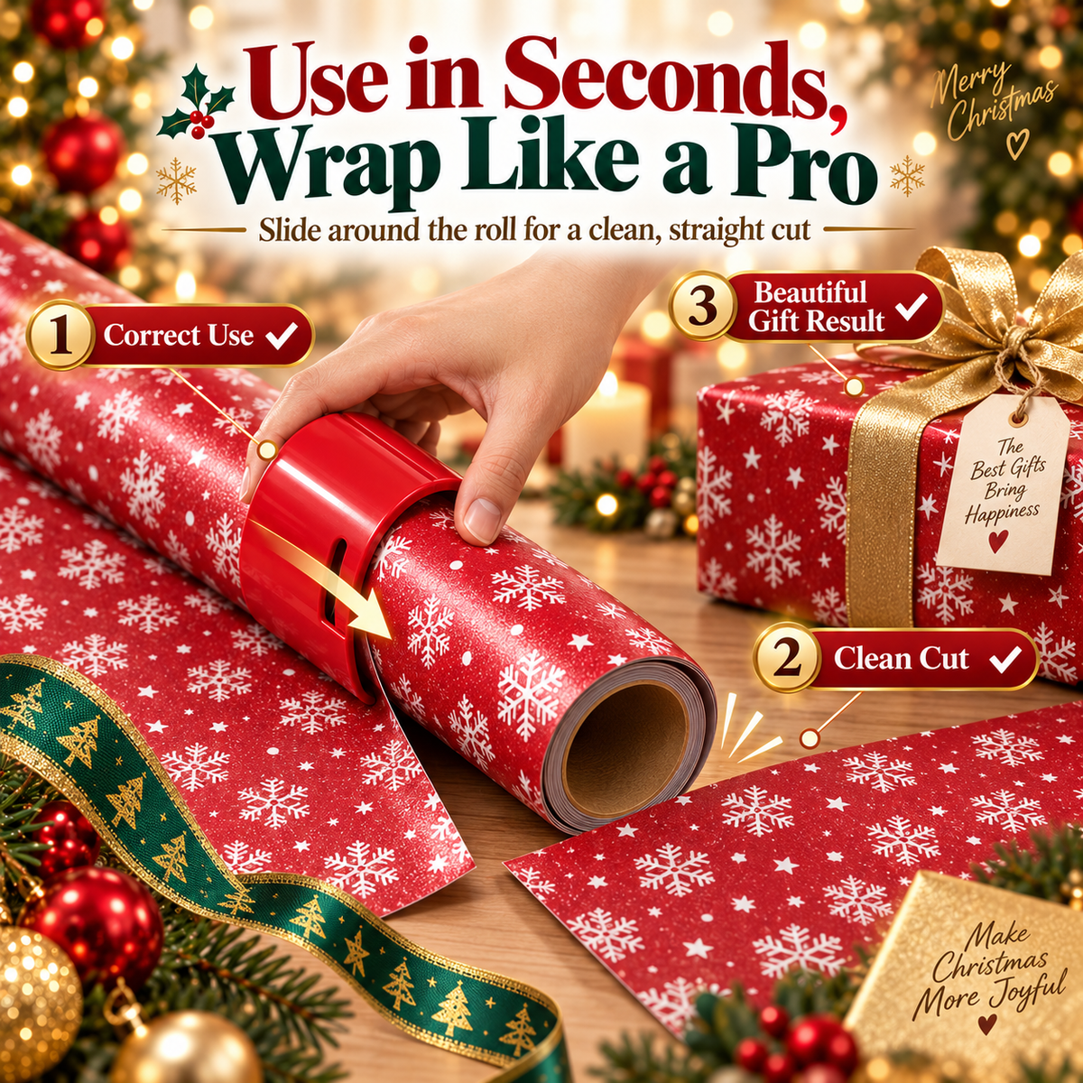 🎄 Christmas Wrapping Made Easy – Paper Cutter & Gift Wrap Kits ✂️