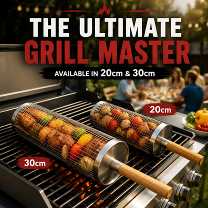 🔥 Rolling Grill Basket – No More Food Falling Through, Just Easy Even Grilling