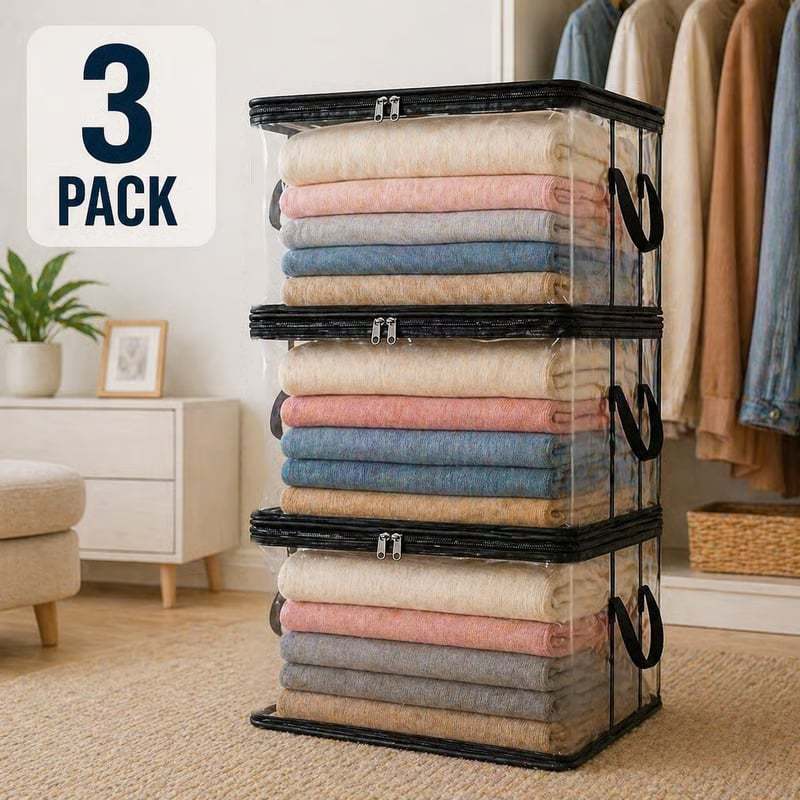 🔥Limited TimePromotion 50% OFF 📦Large Heavy-Duty Thick Plastic Clear Storage Bag for Clothes, Moving & Storage