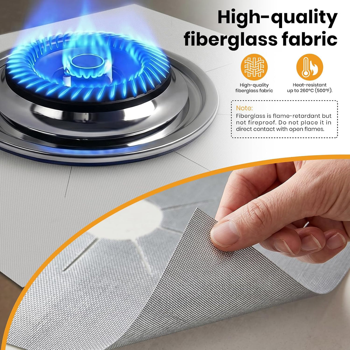 Reusable Gas Stove Burner Covers – Non-Stick Cooktop Protectors for Easy Cleaning