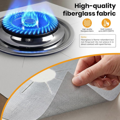 Reusable Gas Stove Burner Covers – Non-Stick Cooktop Protectors for Easy Cleaning