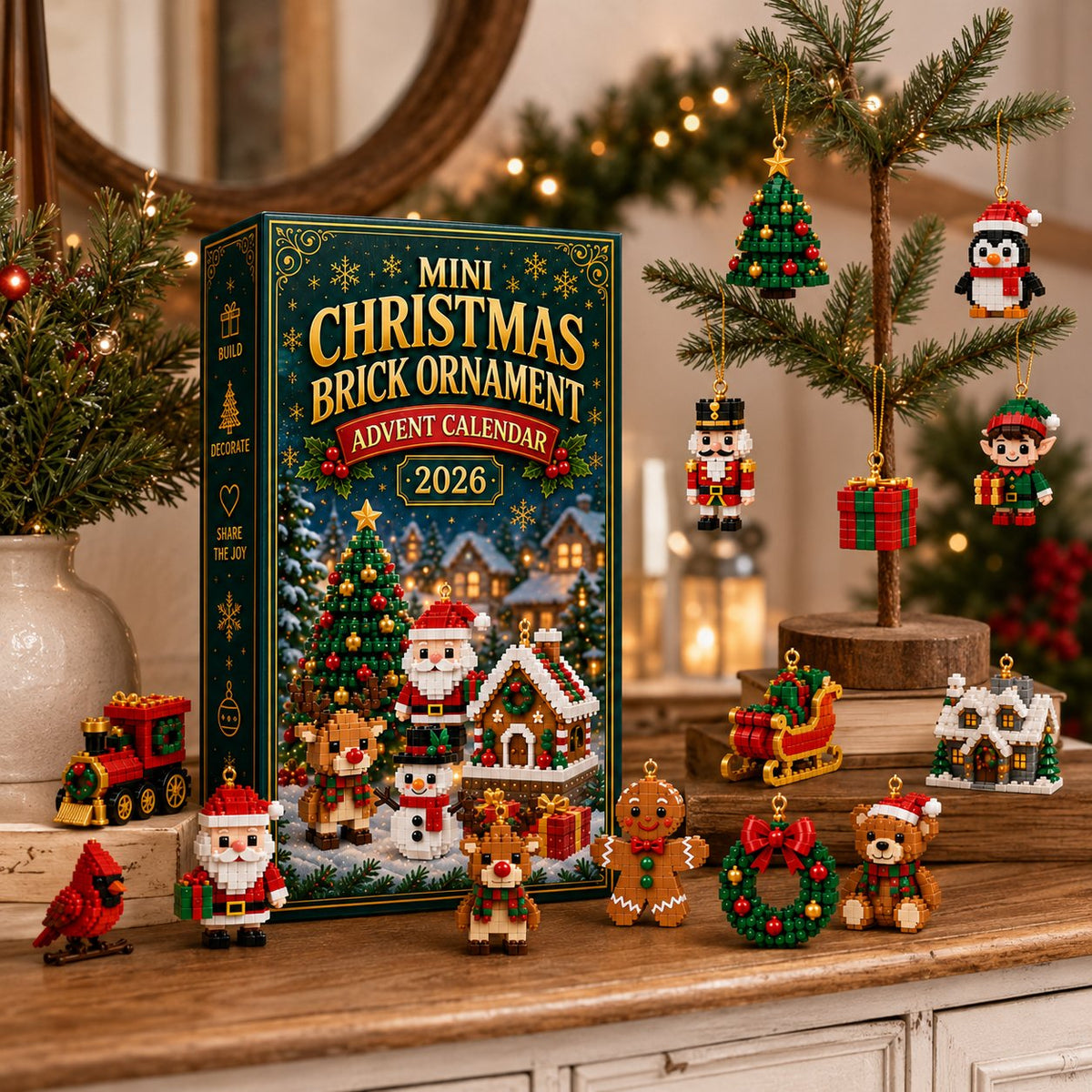 🎄 Christmas Special – 24-Day Mini Brick Ornament Advent Calendar