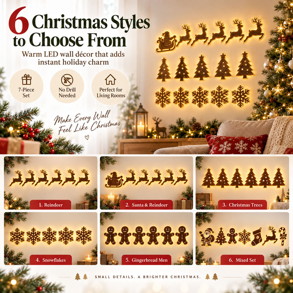 Christmas Magic Illuminated Wall Décor Collection