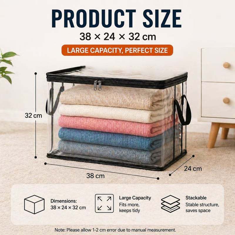 🔥Limited TimePromotion 50% OFF 📦Large Heavy-Duty Thick Plastic Clear Storage Bag for Clothes, Moving & Storage