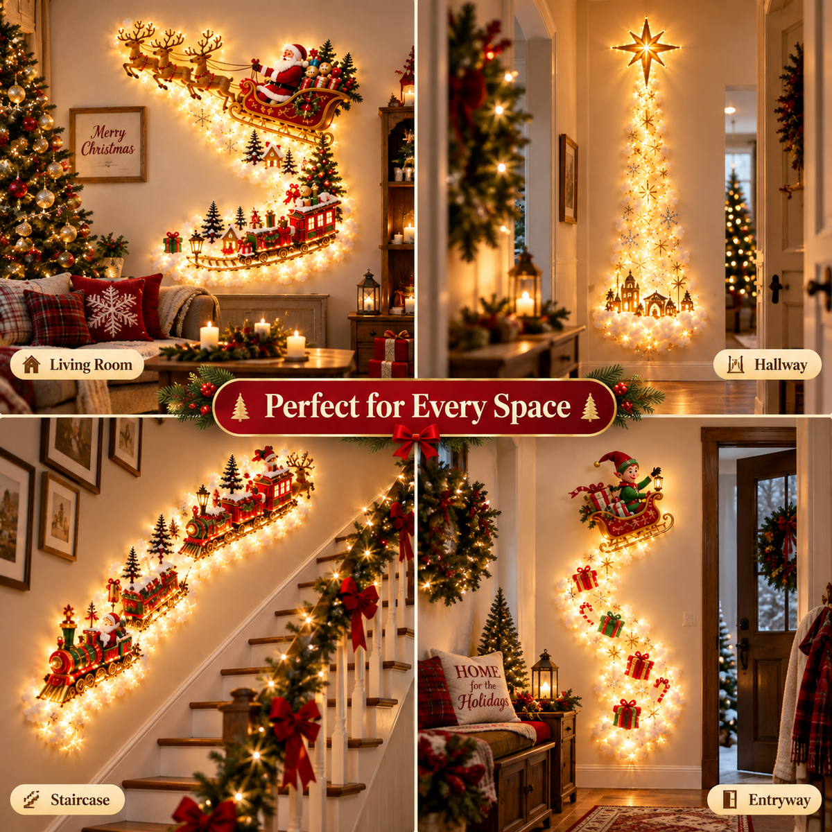 ✨ Christmas Magic Trail – Premium Illuminated Christmas Statement Décor 🎄