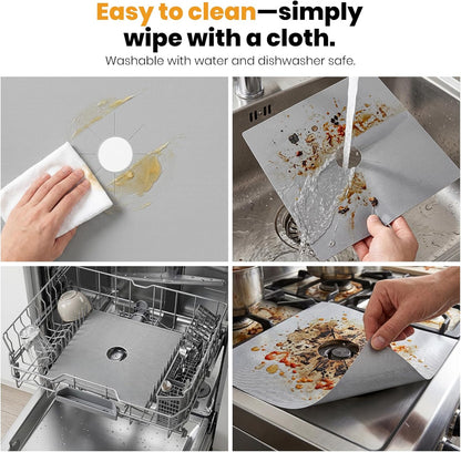 Reusable Gas Stove Burner Covers – Non-Stick Cooktop Protectors for Easy Cleaning