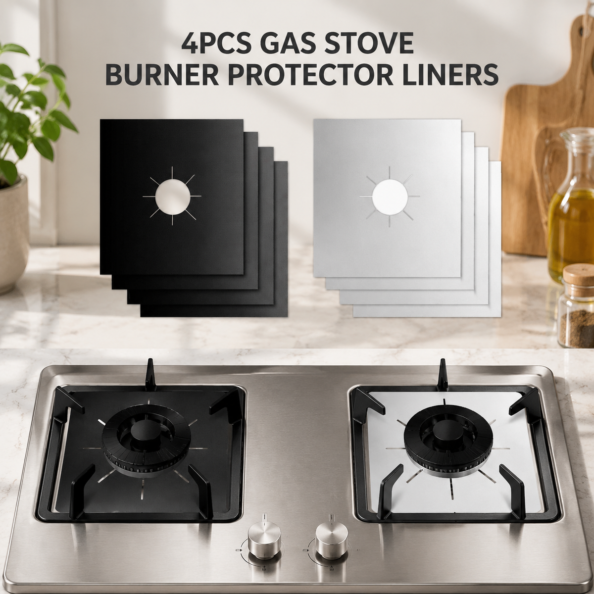 Reusable Gas Stove Burner Covers – Non-Stick Cooktop Protectors for Easy Cleaning-1