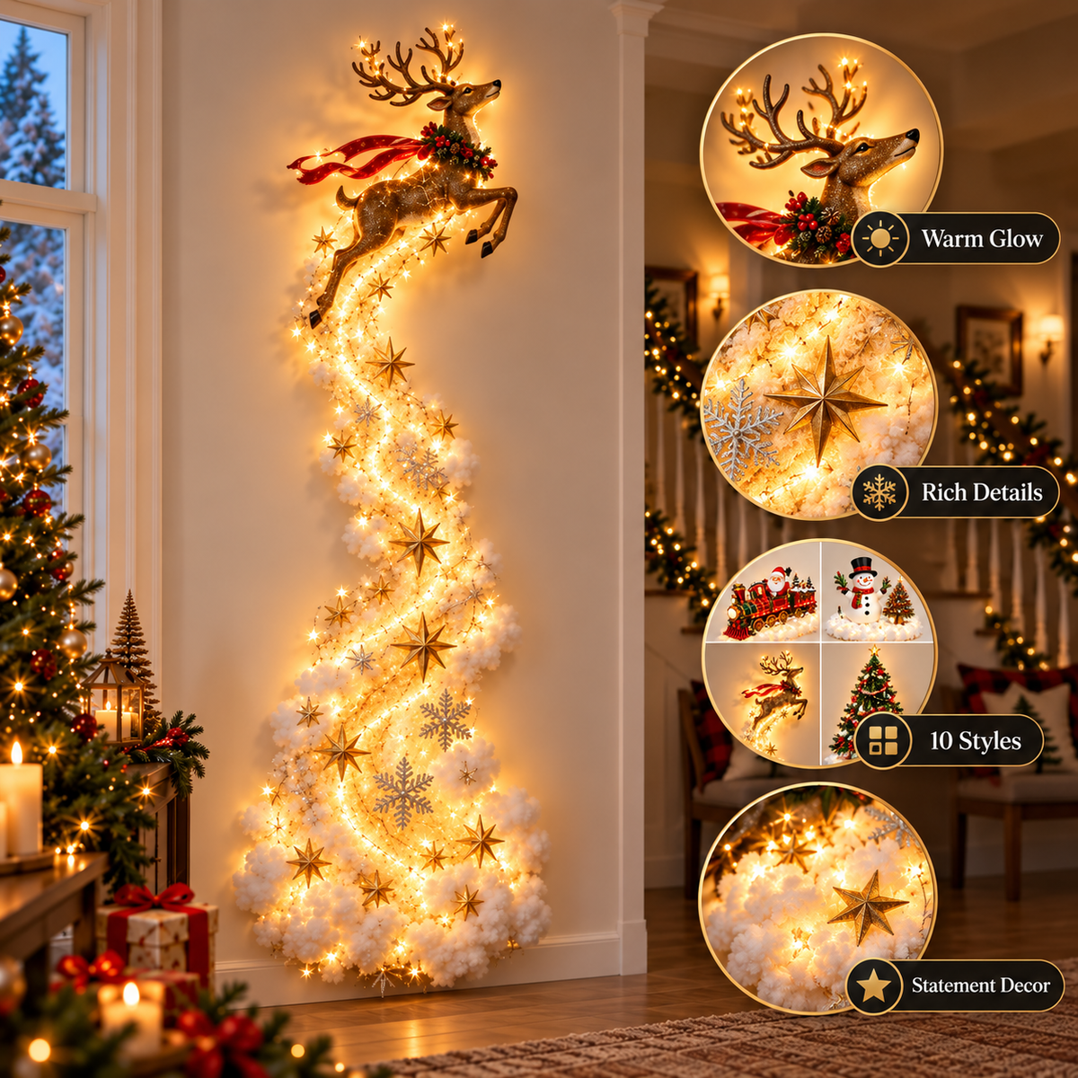 ✨ Christmas Magic Trail – Premium Illuminated Christmas Statement Décor 🎄