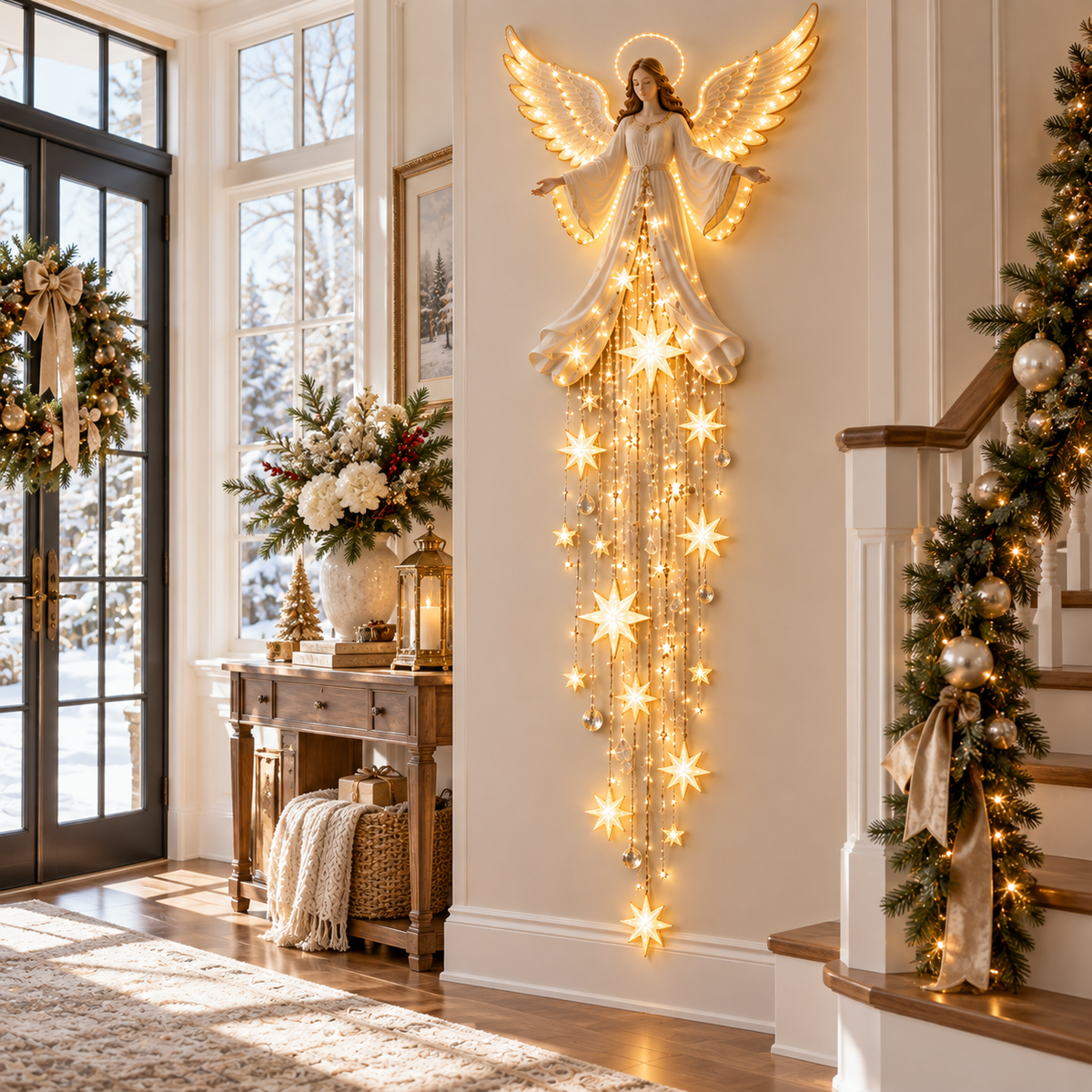 Angel’s Blessing Starfall Christmas Wall Light