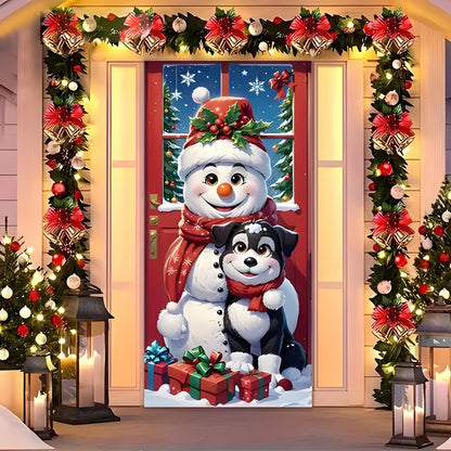 🎅 Christmas Door Cover Collection – Festive Full-Door Holiday Decor