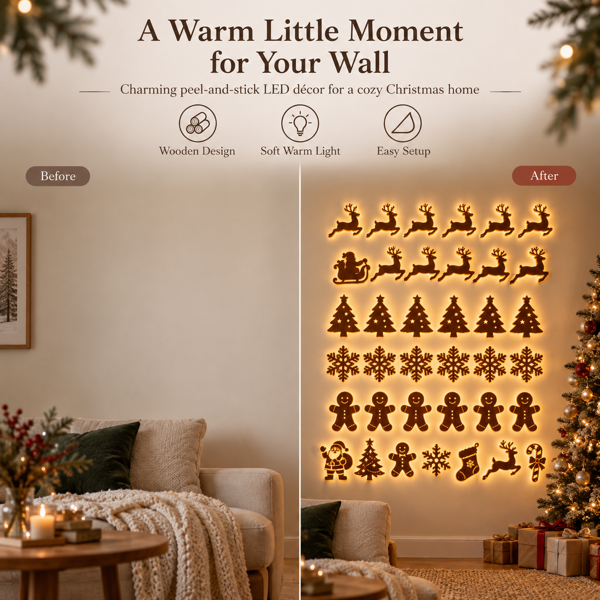 Christmas Magic Illuminated Wall Décor Collection
