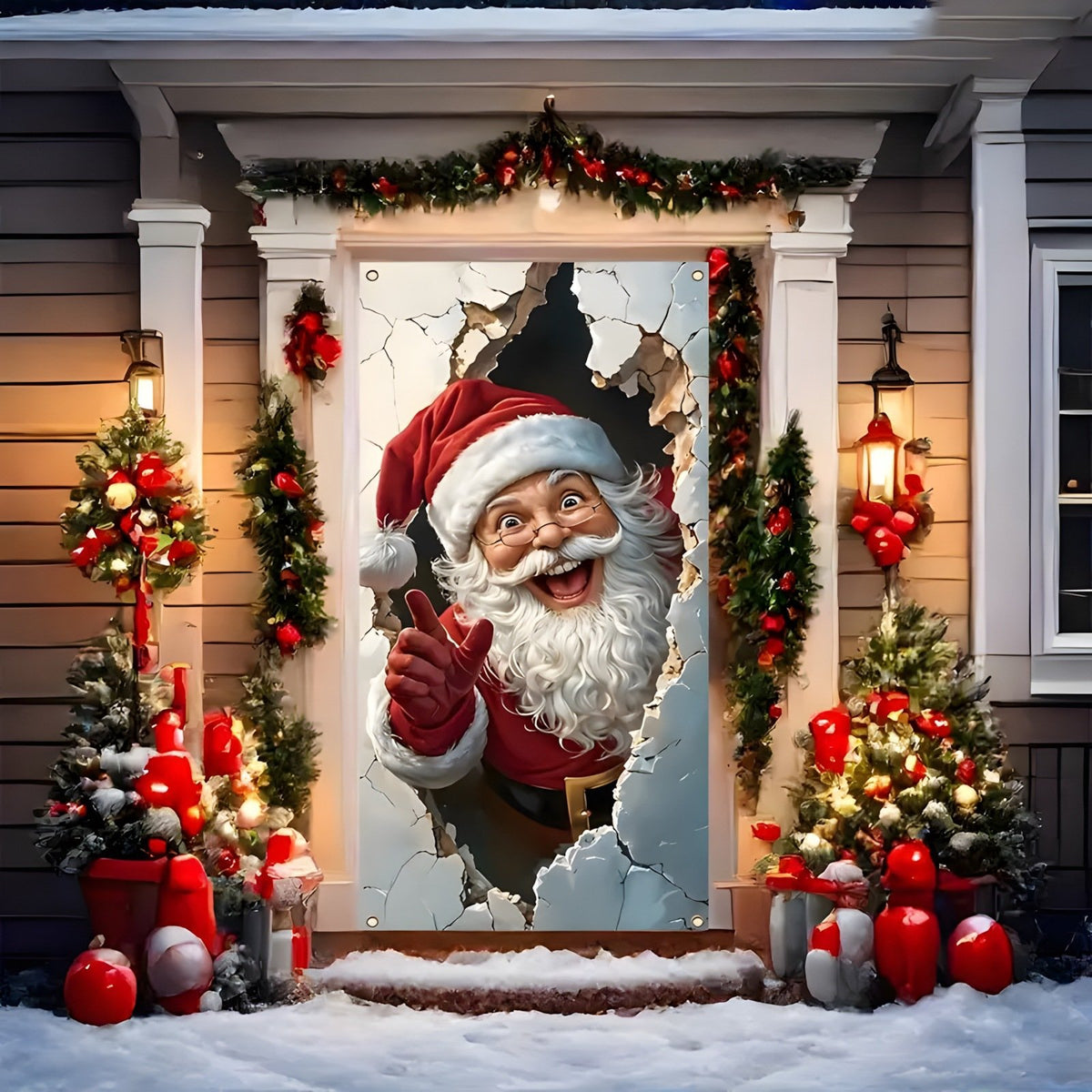 🎅 Christmas Door Cover Collection – Festive Full-Door Holiday Decor