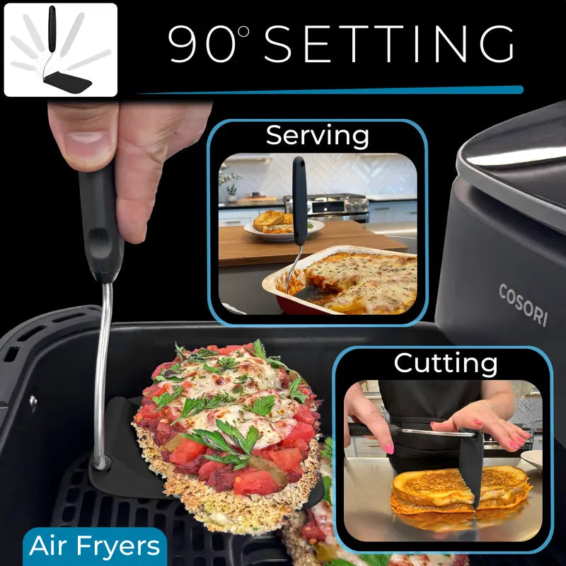 Multi-Purpose Easy-Flip Spatula with 2 Silicone Heads-1