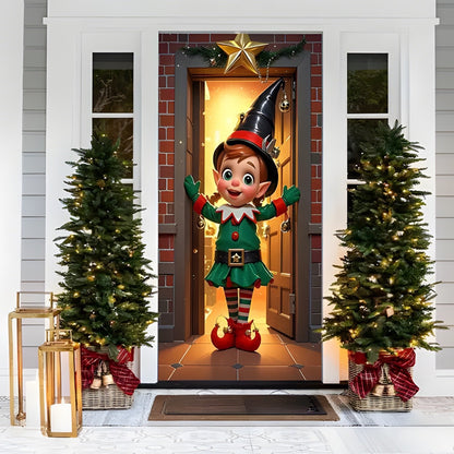 🎅 Christmas Door Cover Collection – Festive Full-Door Holiday Decor