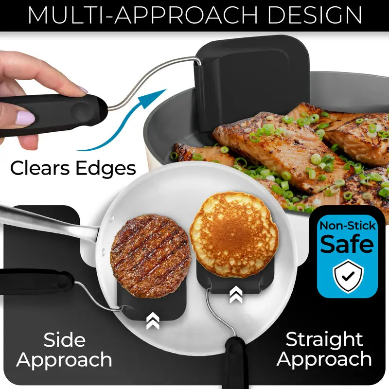 Multi-Purpose Easy-Flip Spatula with 2 Silicone Heads-1