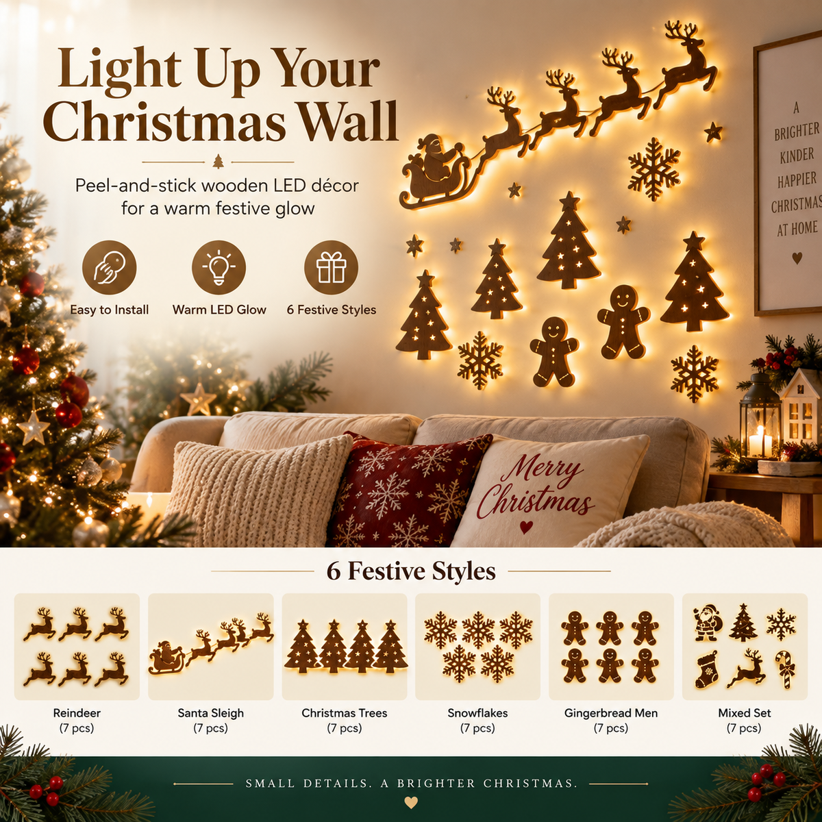 Christmas Magic Illuminated Wall Décor Collection