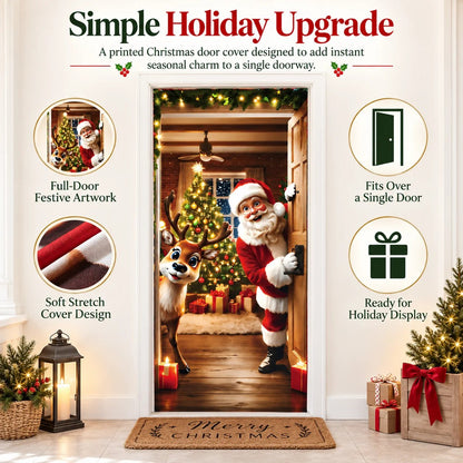 🎅 Christmas Door Cover Collection – Festive Full-Door Holiday Decor