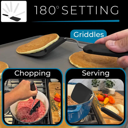 Multi-Purpose Easy-Flip Spatula with 2 Silicone Heads-1