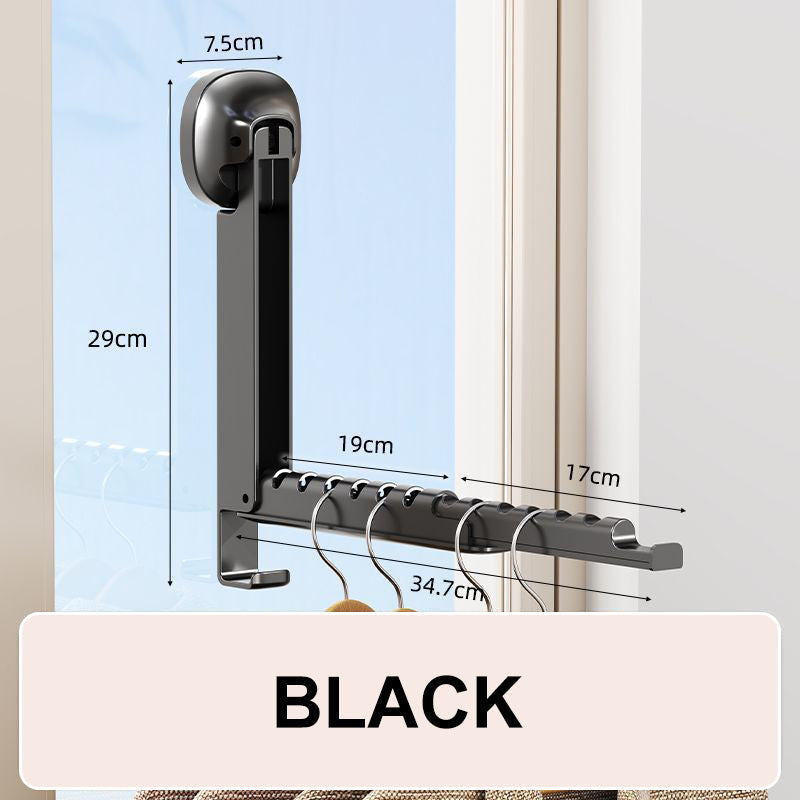 ✨🧺 Foldaway No-Drill Hanging Rack 🏠 Extra Space in Seconds