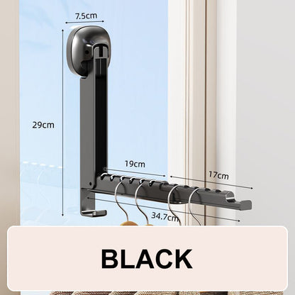 ✨🧺 Foldaway No-Drill Hanging Rack 🏠 Extra Space in Seconds