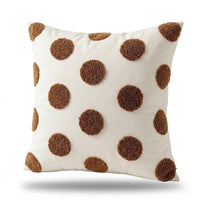 White Base with Brown Polka Dots