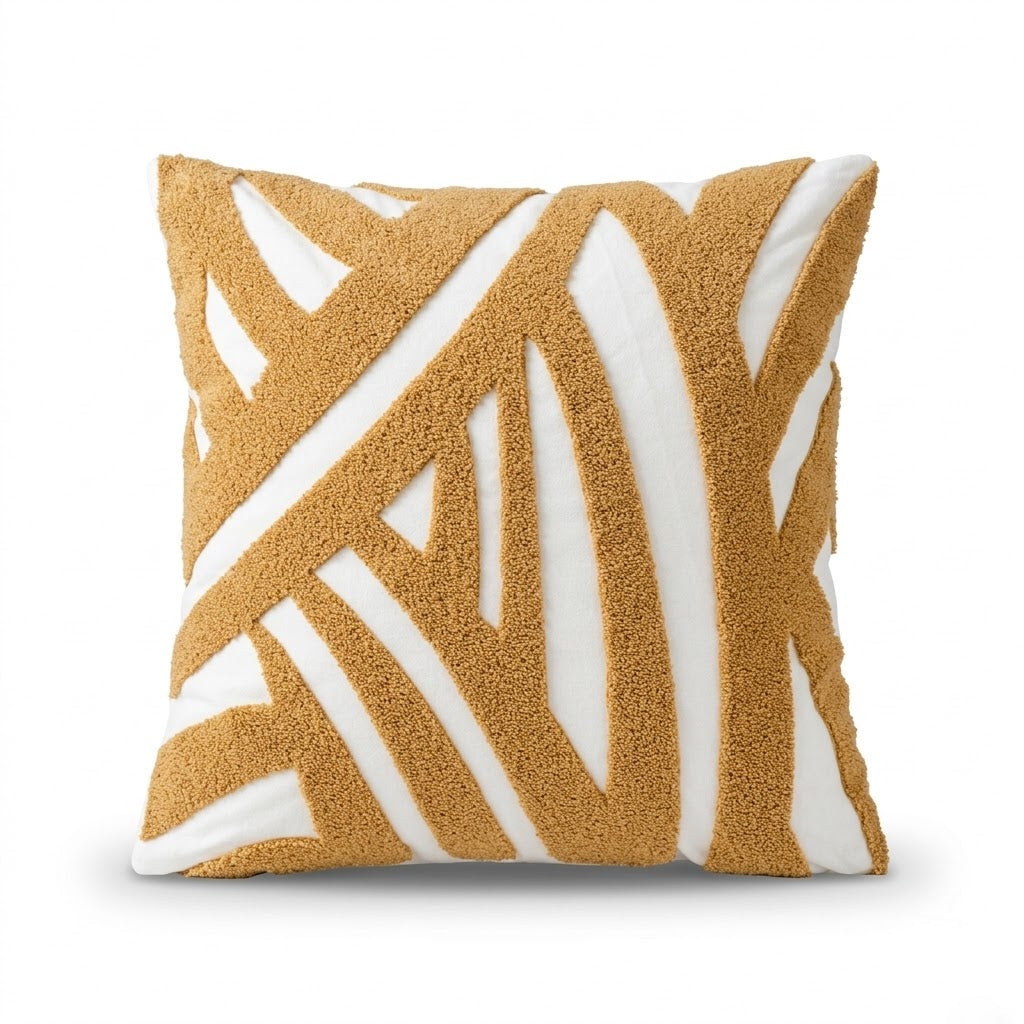 Modern Textured Swirl Throw Pillow