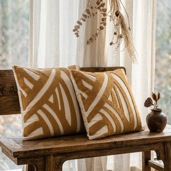 Modern Textured Swirl Throw Pillow