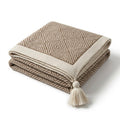 Nordic Geometric Knit Shawl Blanket