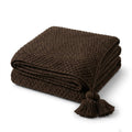 Nordic Chunky Knit Tassel Throw Blanket