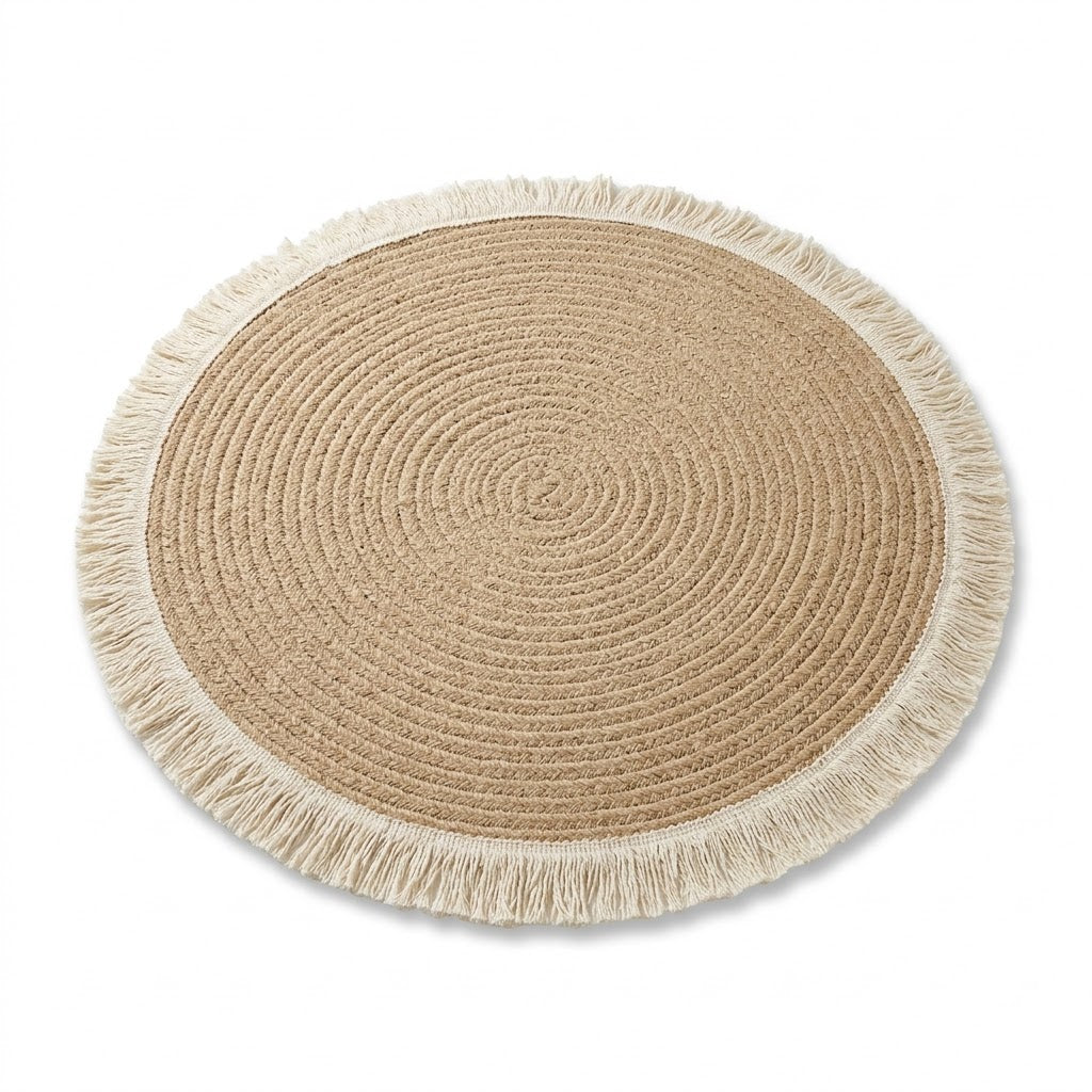 Nordic Round Cotton Rope Woven Rug