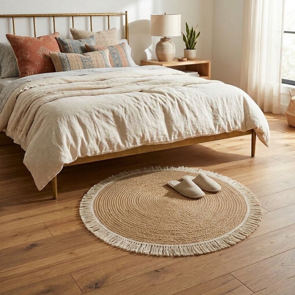 Nordic Round Cotton Rope Woven Rug