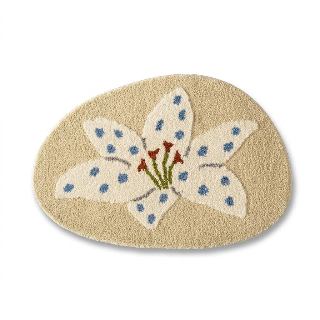 Tufted Lily Faux Cashmere Bath Mat