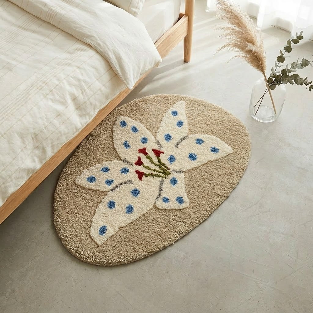 Tufted Lily Faux Cashmere Bath Mat