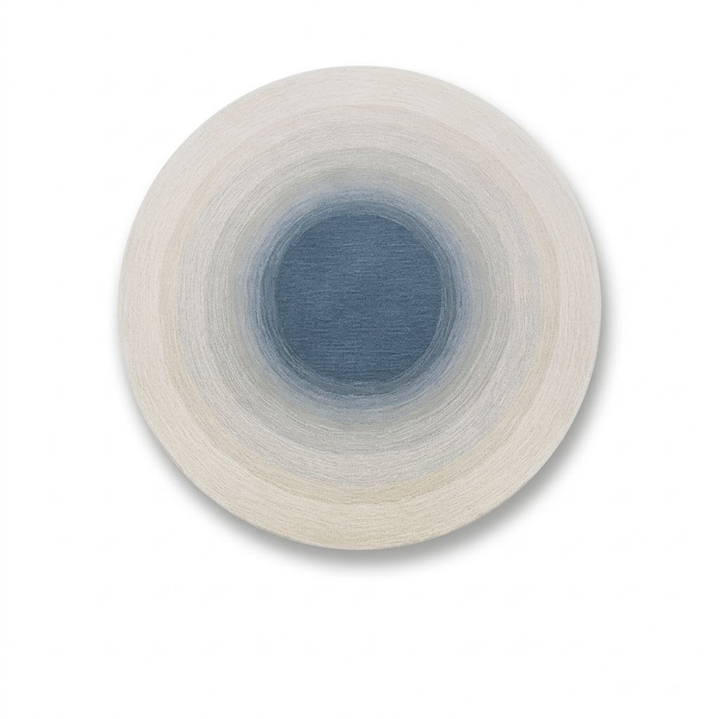 Serene Gradient Faux Cashmere Round Rug