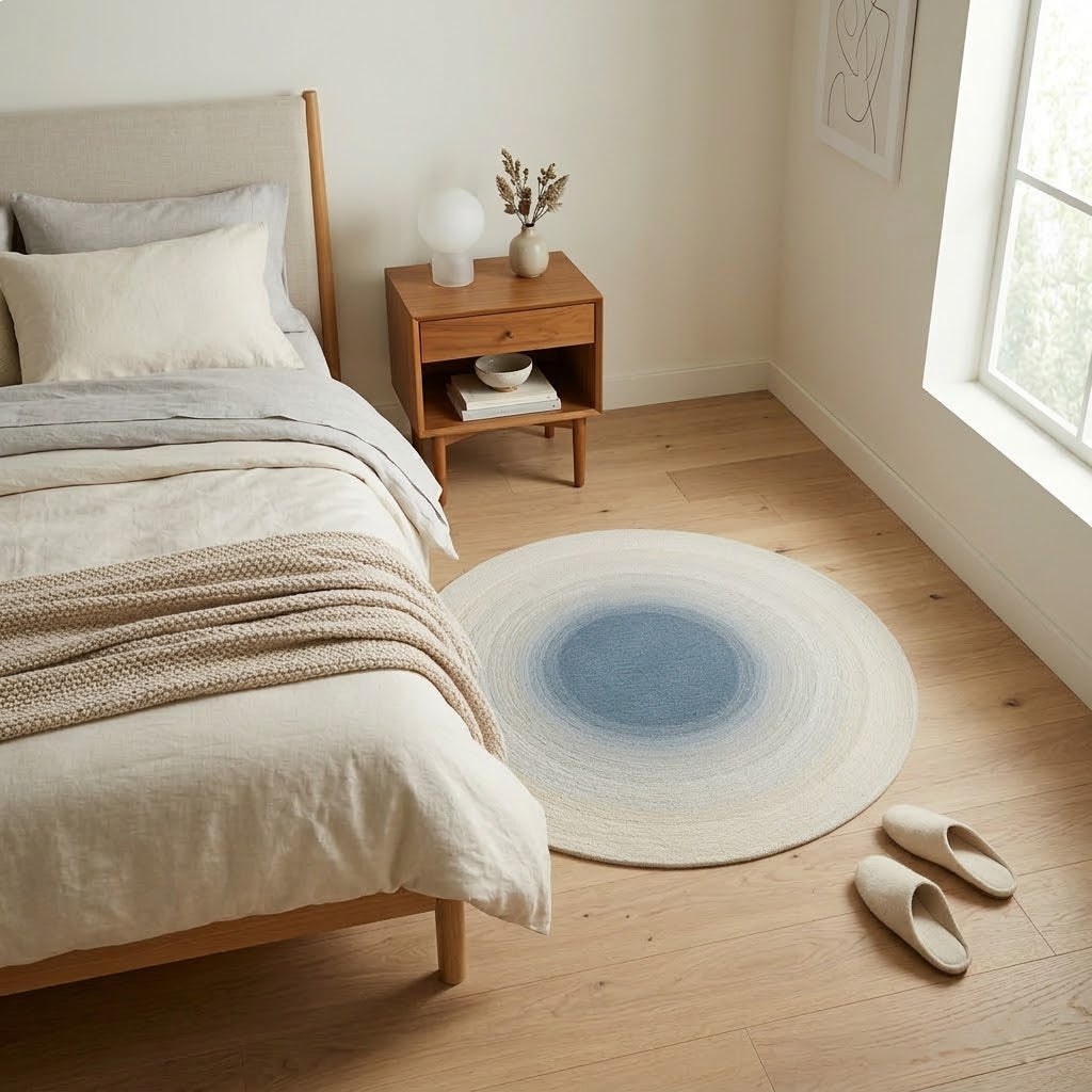 Serene Gradient Faux Cashmere Round Rug