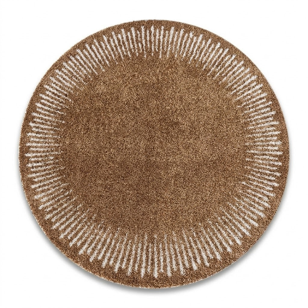 Leaf Spruce Abstract Round Rug