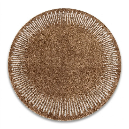 Leaf Spruce Abstract Round Rug